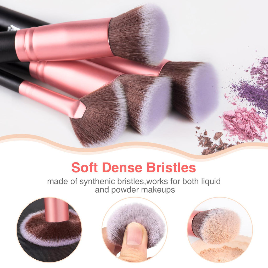 Phylian Makeup Brushes Set, 16 Pcs Makeup Brush Set, Blending Brush for Foundation, Premium Synthetic Foundation Powder Concealers Eye shadows Blush Makeup Brushes