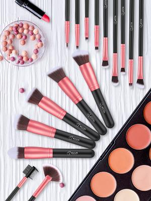 Phylian Makeup Brushes Set, 16 Pcs Makeup Brush Set, Blending Brush for Foundation, Premium Synthetic Foundation Powder Concealers Eye shadows Blush Makeup Brushes