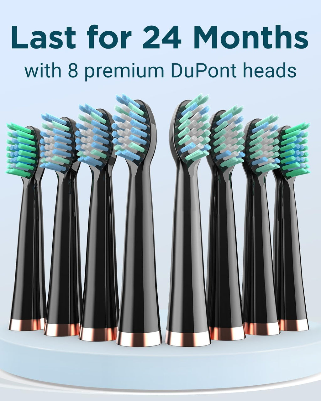 Phylian Sonic Electric Toothbrush for Adults, Rechargeable Electric Toothbrush with 8 Brush Heads for Kids Ages 12+ and Adults, Wireless Fast Charge, 5 Modes, 41,000 VPM Deep Clean, Black
